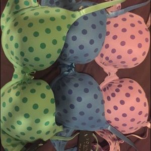 3 push up bras 36C