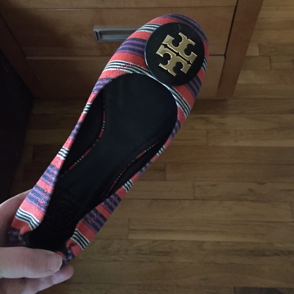 Bauer stripe Reva canvas flat - Picture 2 of 3