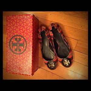 Bauer stripe Reva canvas flat