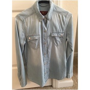 SOLD‼️7 for all mankind chambray shirt