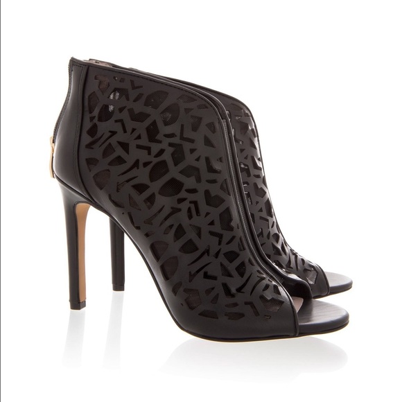 Mesh open toe booties