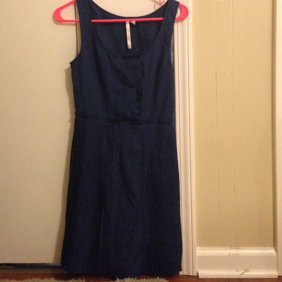LC Lauren Conrad Dark Blue Wavy Dress