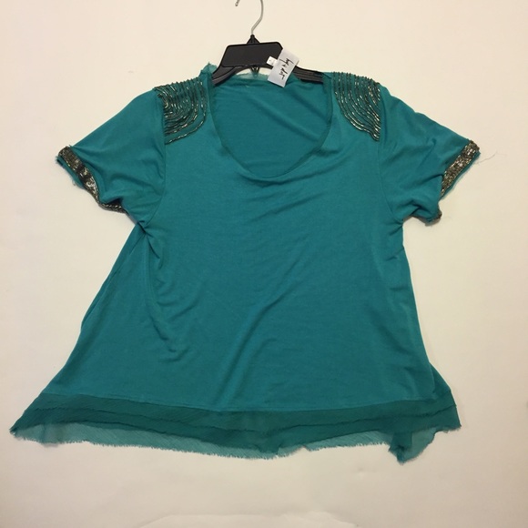Kitson top with embroidered detailing, cute edges