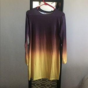 Multi-colored body con dress