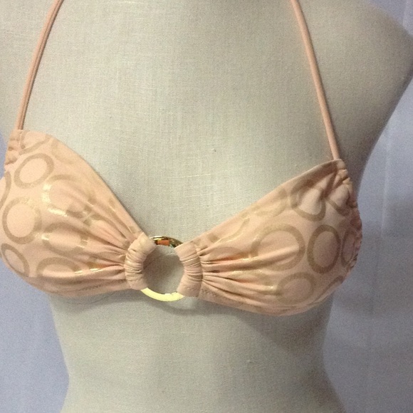 Victoria's Secret bikini top small peach gold