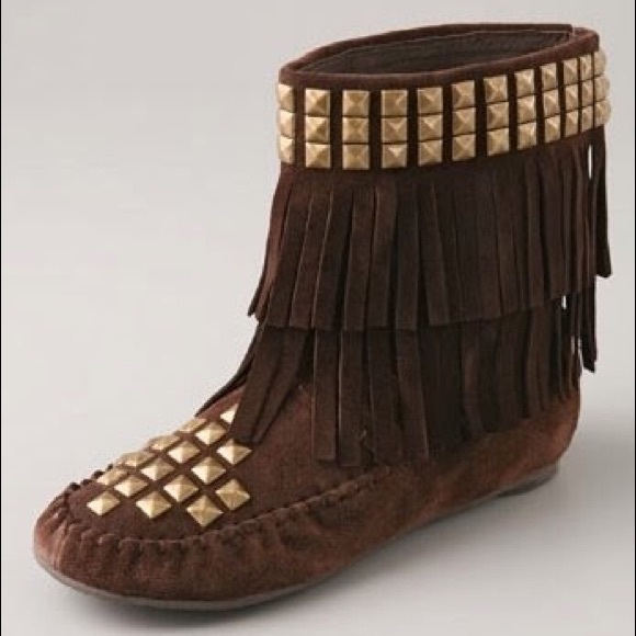 Jeffrey Campbell fringe booties