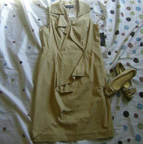 NWT JONES New York sleeveless faux wrap dress