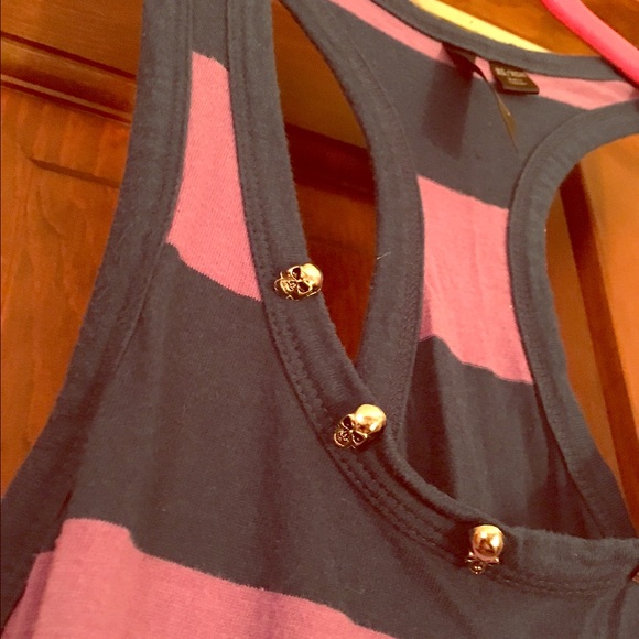 Skull neckline striped maxi dress