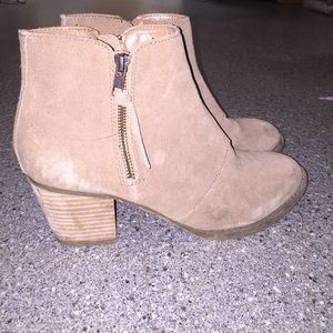 Tan booties