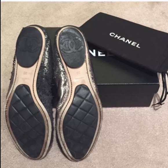 Chanel Spirit iridescent ballet 39 "distressed" - Picture 3 of 4