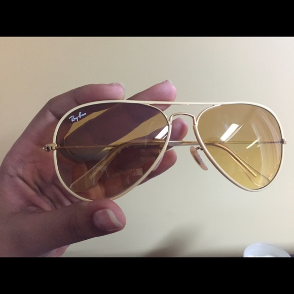 Yellow Aviator Ray Ban Sunglasses
