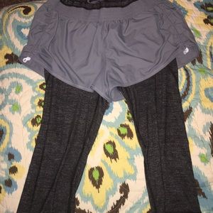 Athleta shorts with built-in leggings