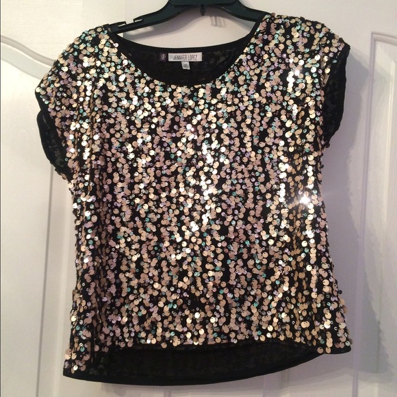 J.Lopez sequin blouse