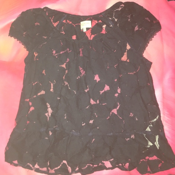 Navy Lace Top