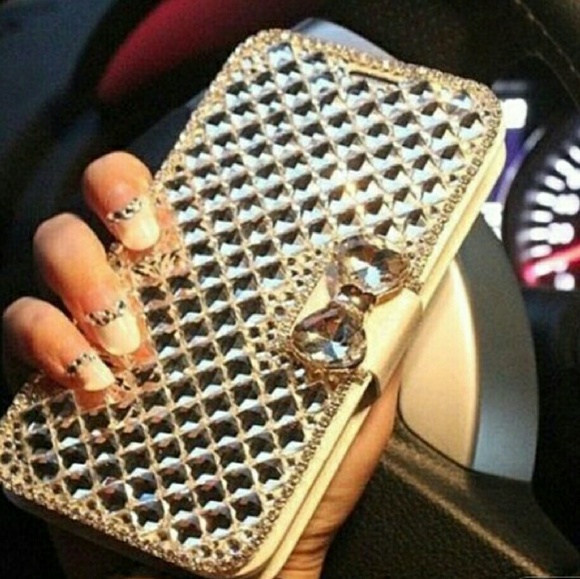 New Beautiful Bling Wallet For iPhone 6 Plus - Picture 2 of 4