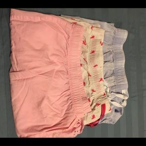 3 pairs of pajama shorts!!!!