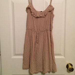 Tan polka dot dress