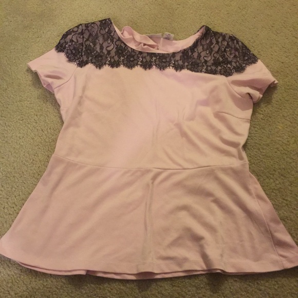 Pink peplum top