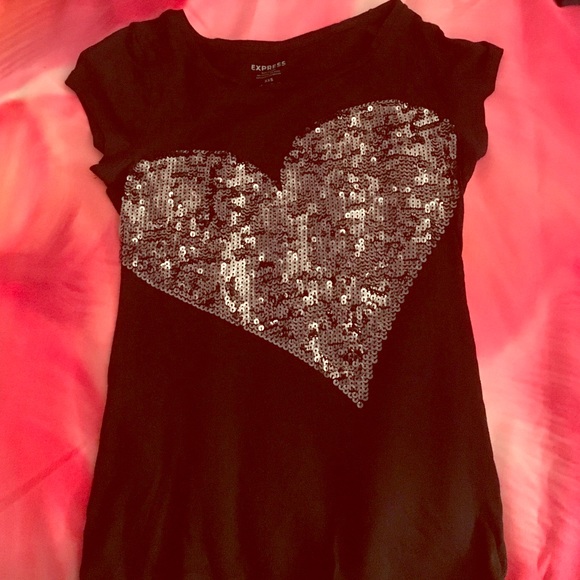 5/$25 | Black Sequin Heart Top