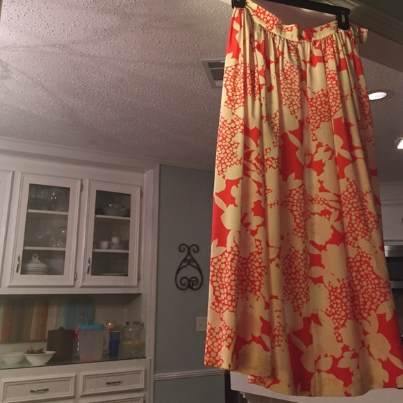 100% silk midi skirt
