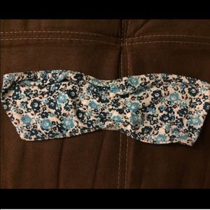 Pacsun Blue Flower Bandeau