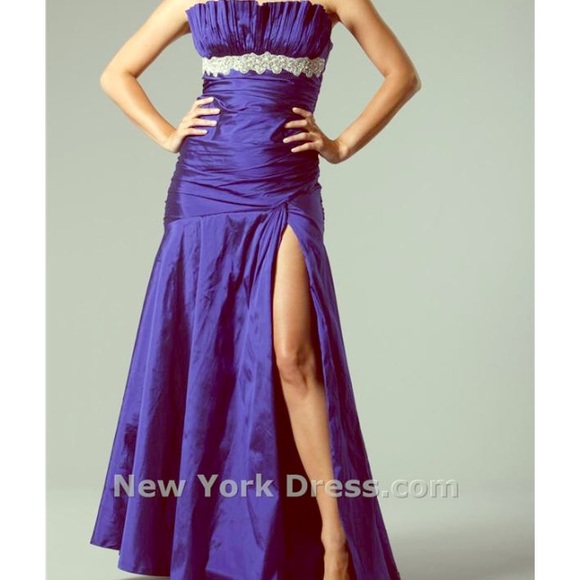 Nicole Bakti Royal Blue Prom Dress 6161 Size M