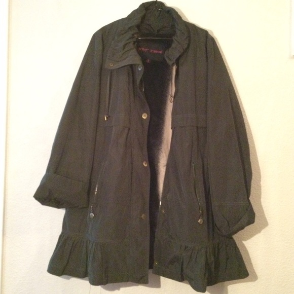 Betsey Johnson Ruffle Bottom Coat