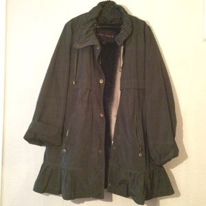 Betsey Johnson Ruffle Bottom Coat