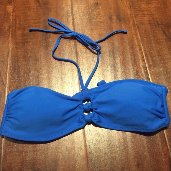 Blue bikini top