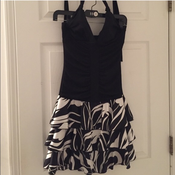 Speechless Halter Top Flare Dress