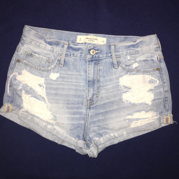 Abercrombie & Fitch Pants - Abercrombie & Fitch high rise ripped Jean shorts