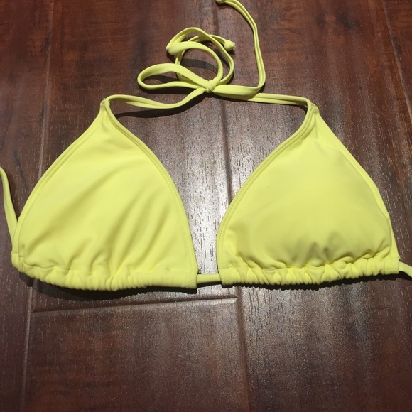 victoria secret yellow triangle top