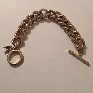 2 Bracelets Victoria's Secret & Blk leather Arrow