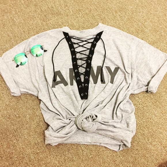 Jean lace up dress and army lace up bundle - Picture 4 of 4