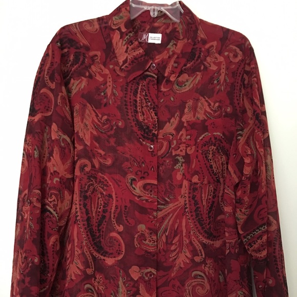 Jennifer Moore sheer blouse