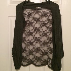 Grey lace cardigan