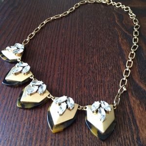 J. Crew Tortoise and Crystal Necklace