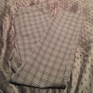 Black white checkered dress pants