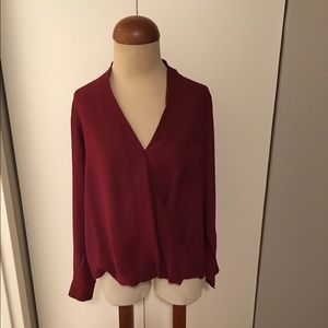 Burgundy top from topshot