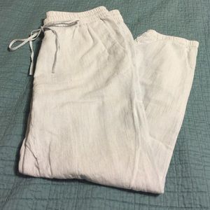 New w/ Tag J. Crew Linen Striped Pants size Medium
