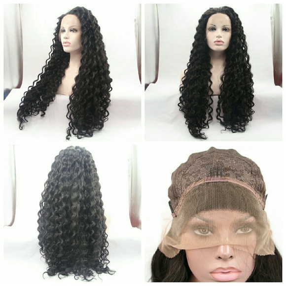 Curly Beautiful Lacefront Wig #1b 26 inches!! - Picture 2 of 4