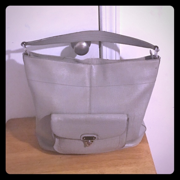Gray Banana Republic Leather Handbag
