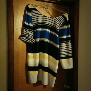 Navy, yellow and white tunic