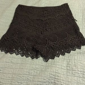 Urban Outfitters Black Lace Shorts size 6