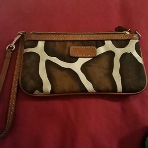 PRICE DROP! Dooney & Bourke Giraffe print wristlet