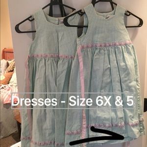 Girls' matching dresses