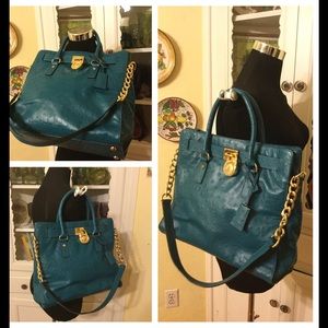 X SOLD Beautiful Michael Kors Teal Hamilton X