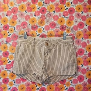 Old Navy- Cream Striped Shorts