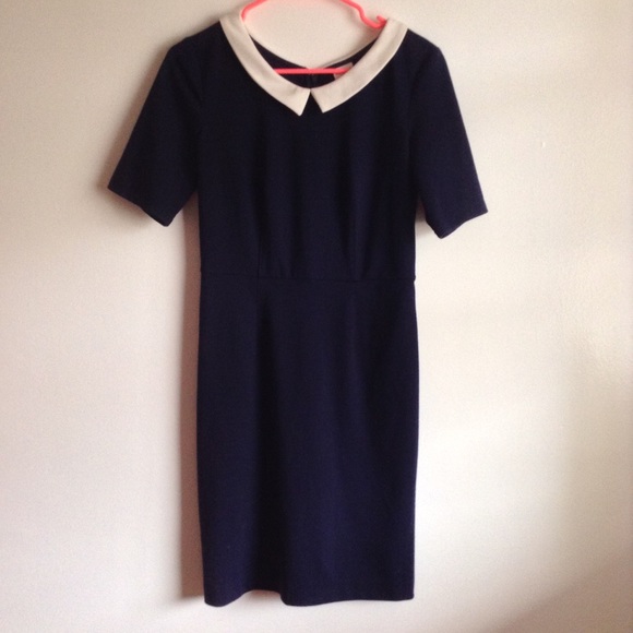 Merona navy blue Peter Pan collar dress