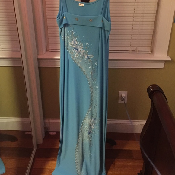 Blue Vietnamese style dress